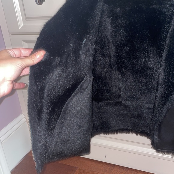 All Saints leather/fur jacket - Picture 3 of 7